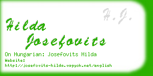 hilda josefovits business card